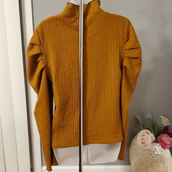 Free People puffed sleeve top size XL - Picture 4 of 4